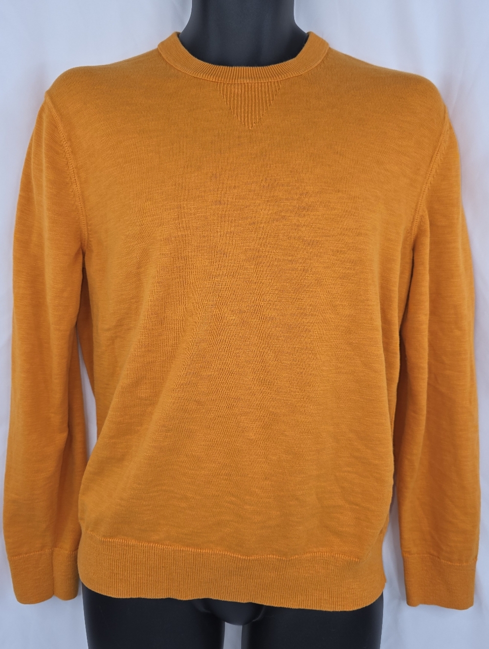Banana Republic Slub Double Knit Crewneck Sweater Orange Size Small AR-3507